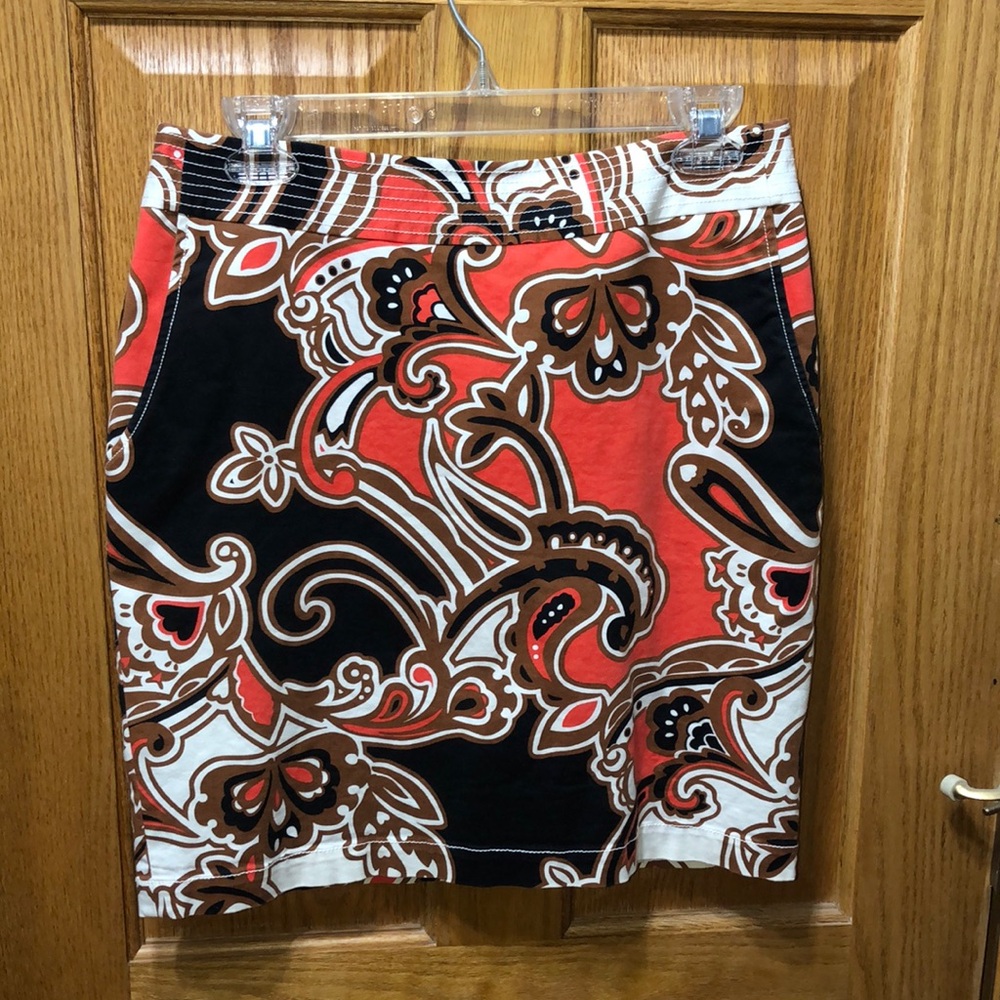 Target Merona print lined skirt size 6